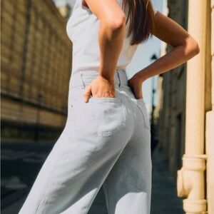 Sezane Le Crop Denim Stripes - Size 8